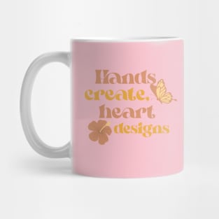 Hands create, heart designs Mug